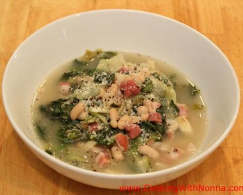 Escarole with Beans and Pancetta